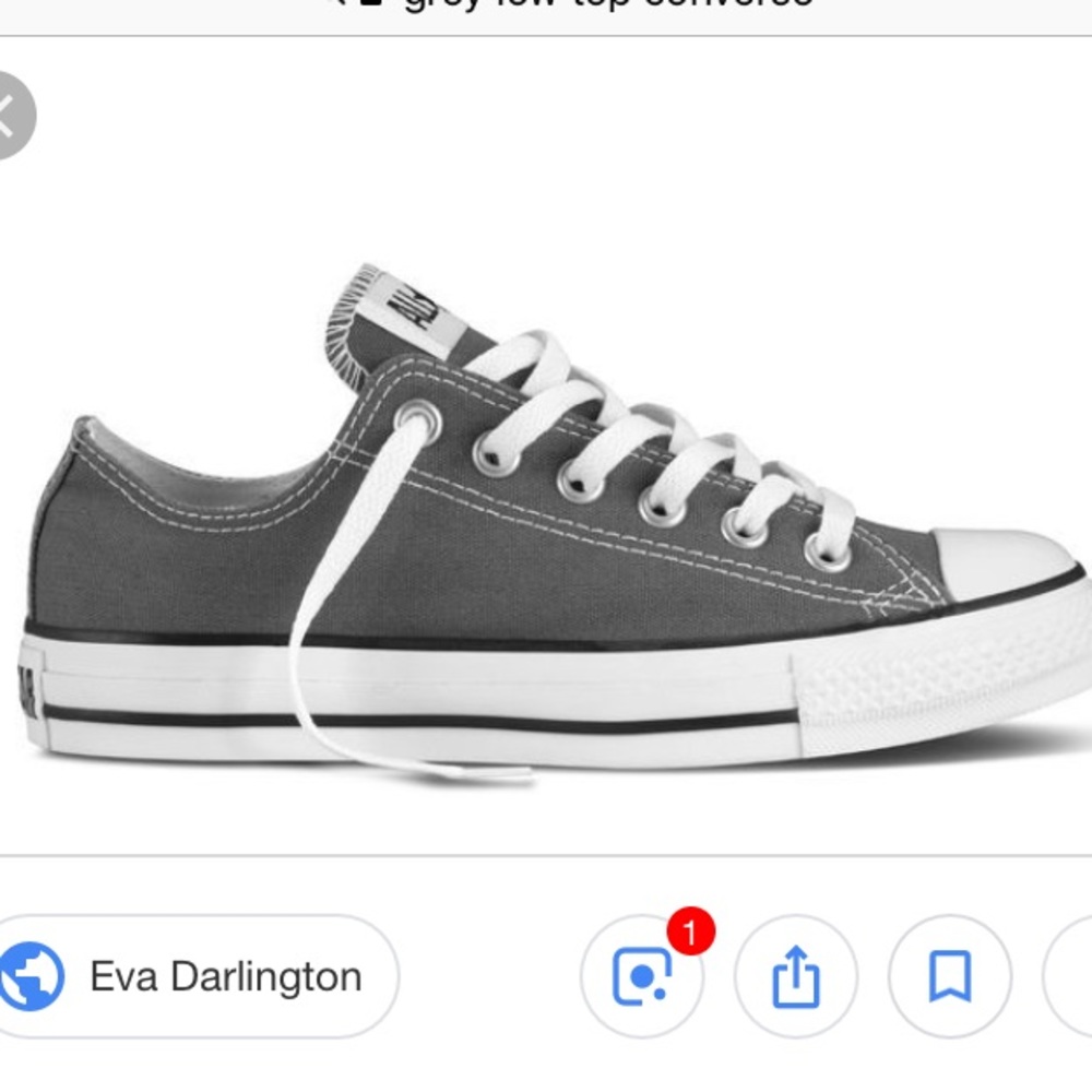 grey low top converse